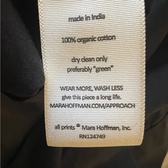 Mara Hoffman Elegant Black Textured Long Sleeve open back dress - Picture 11 of 11